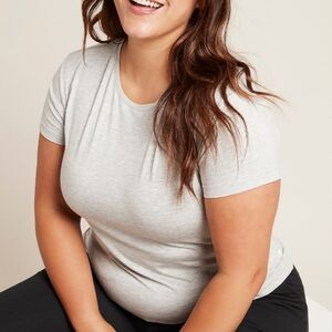 NWT Boody Organic Bamboo Eco Wear Crew Neck T-Shirt - Light Grey - XL